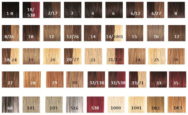 CABELLO NAT. KERATINA LISO COLOR 25 55/60cm 10uds