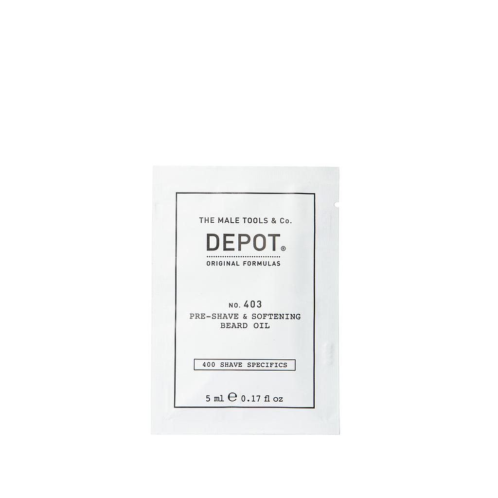 No.403 PRE-SHAVE&amp;SOFTENING BEARD OIL fresh black pepper .5ML hasta fin de existencias