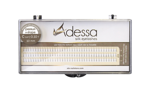 Adessa SILK LASHESTRAY ESPESOR 0,10 LONG 10 pestañas 2D - hasta fin de existencias